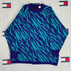 Vintage Pasta graphic pattern crewneck sweater